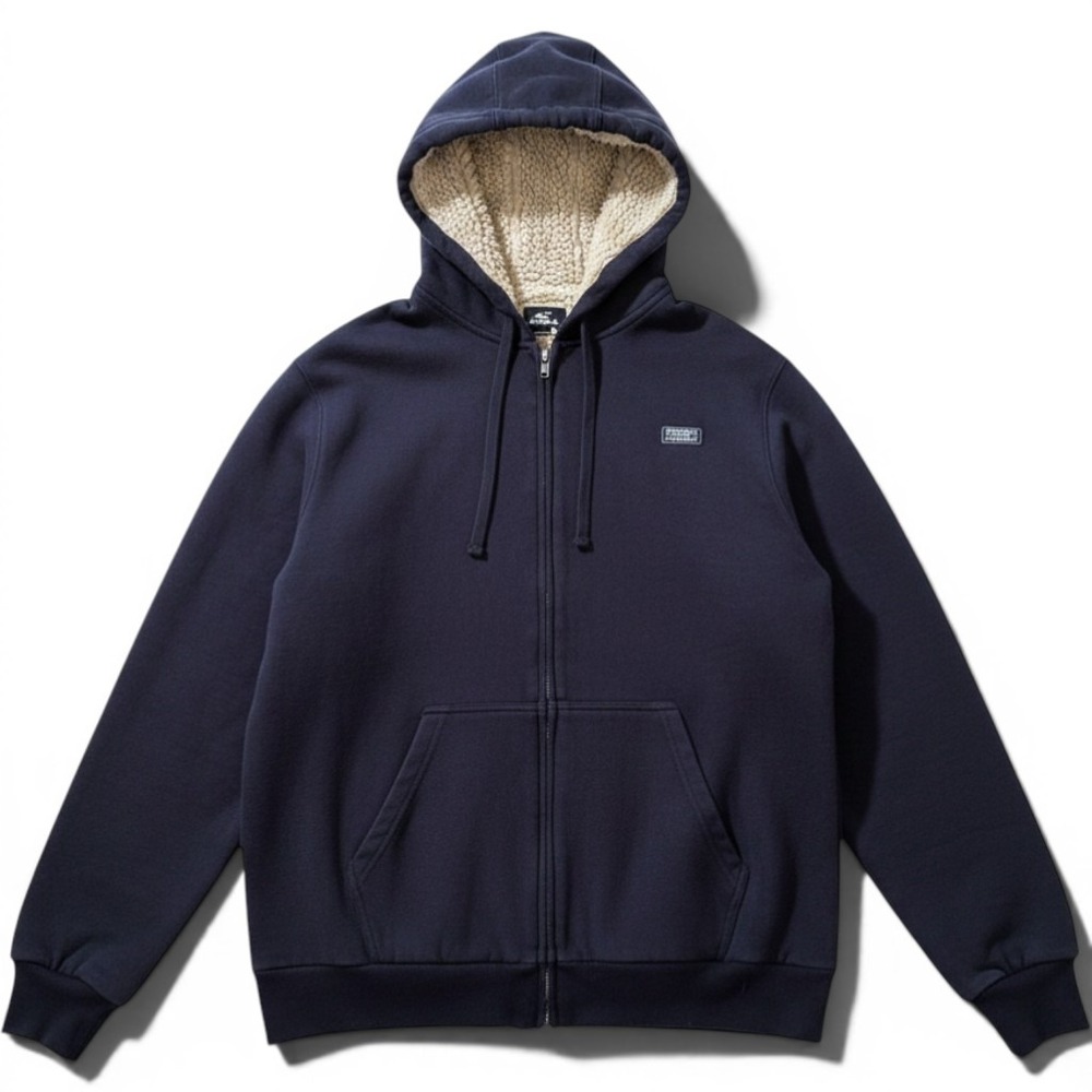 O'Neill Hoodie Men Medium Black Excellent Sherpa Lined Full Zip Surf Sweatshirt - Picture 4 of 13